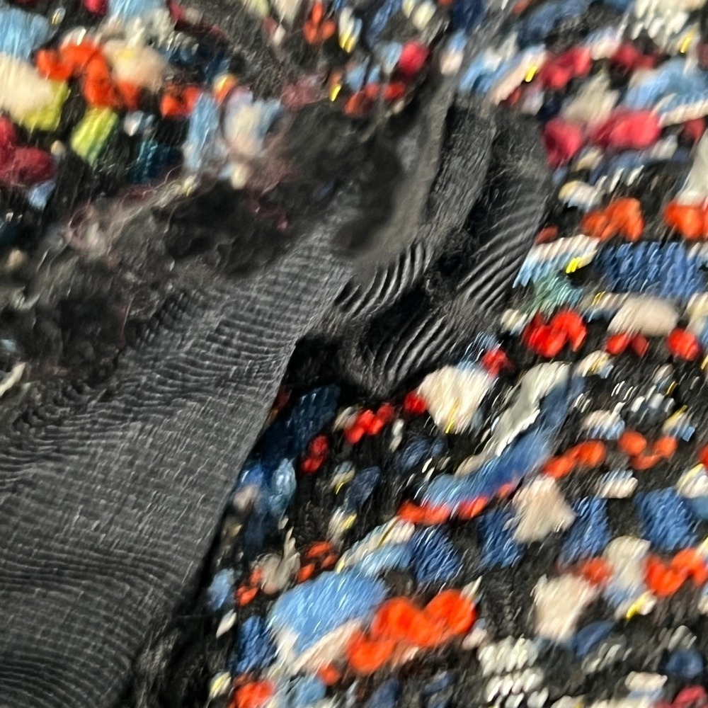 Ann Taylor‎ Multicolor Button Jacket Fringe Fiesta Tweed Small Petite NEW - Picture 13 of 16